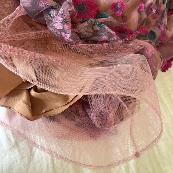 Marchesa Notte Pink Embroidered Floral Dress - Picture 7 of 7